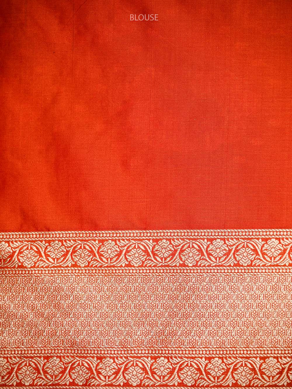 Orange Red Meenakari Katan Silk Handloom Banarasi Saree - Sacred Weaves