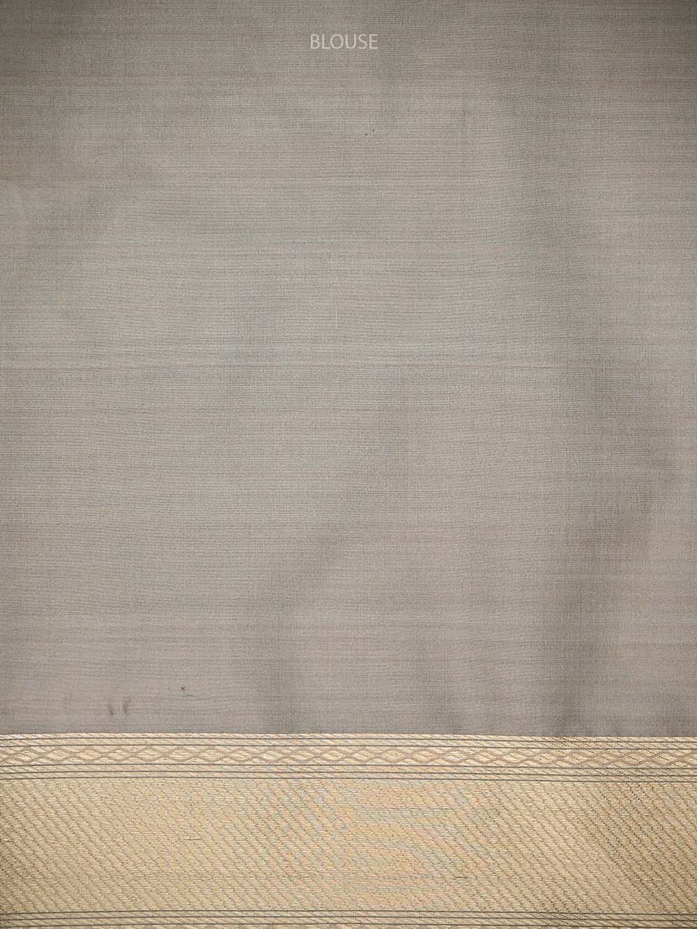 Beige Meenakari Brocade Handloom Banarasi Saree - Sacred Weaves