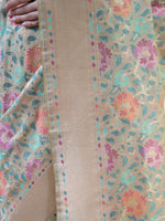 Beige Meenakari Katan Silk Handloom Banarasi Saree - Sacred Weaves