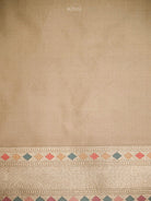 Beige Meenakari Katan Silk Handloom Banarasi Saree - Sacred Weaves