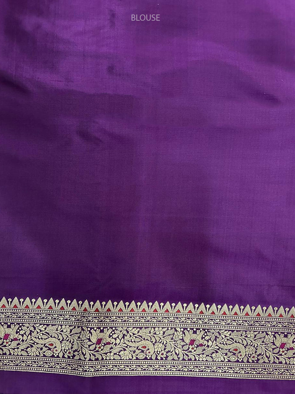Dark Purple Shikargah Katan Silk Handloom Banarasi Saree - Sacred Weaves