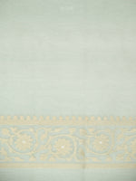 Pastel Pista Green Jaal Organza Handloom Banarasi Saree