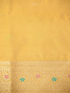 Yellow Rangkat Katan Silk Handloom Banarasi Saree - Sacred Weaves