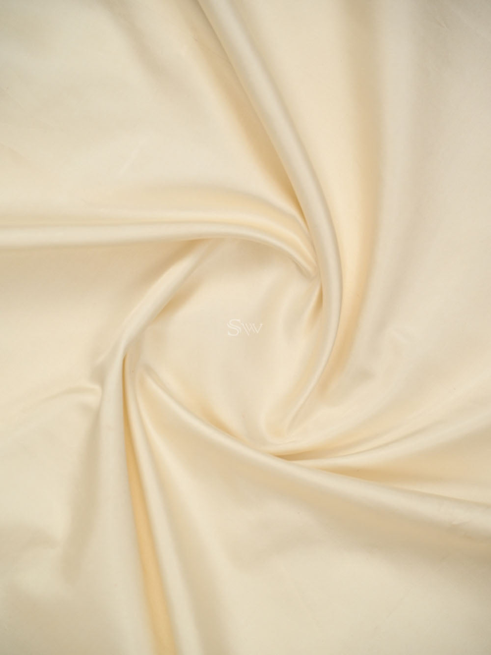 Off White Satin Silk Handloom Banarasi Saree - Sacred Weaves