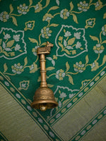 Bottle Green Sona Roopa Jaal Katan Silk Handloom Banarasi Saree - Sacred Weaves