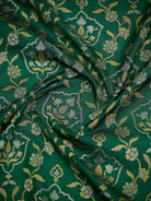 Bottle Green Sona Roopa Jaal Katan Silk Handloom Banarasi Saree - Sacred Weaves