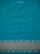 Teal Blue Sona Roopa Jaal Katan Silk Handloom Banarasi Saree - Sacred Weaves