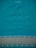 Teal Blue Sona Roopa Jaal Katan Silk Handloom Banarasi Saree - Sacred Weaves