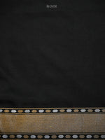 Black Jaal Katan Silk Handloom Banarasi Saree - Sacred Weaves