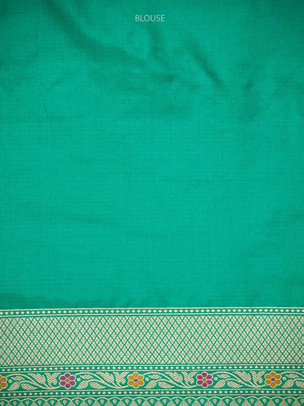 Aqua Green Meenakari Brocade Handloom Banarasi Saree - Sacred Weaves