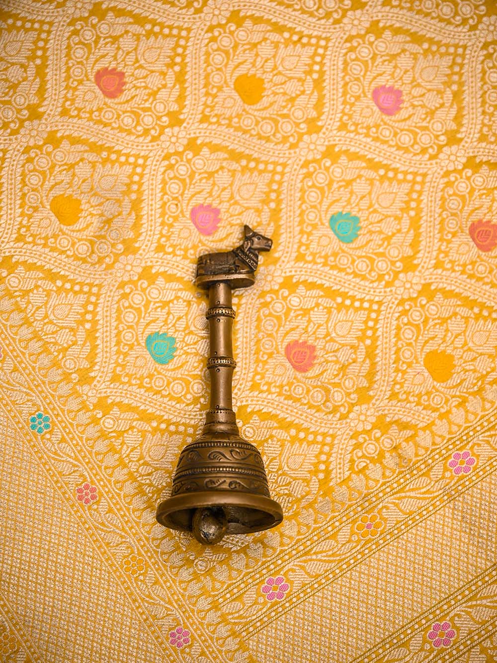 Yellow Meenakari Brocade Handloom Banarasi Saree - Sacred Weaves