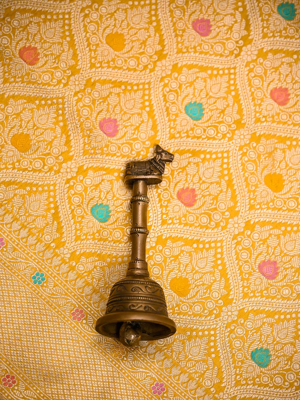 Yellow Meenakari Brocade Handloom Banarasi Saree - Sacred Weaves