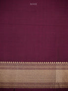 Dark Wine Shikargah Katan Silk Handloom Banarasi Saree - Sacred Weaves