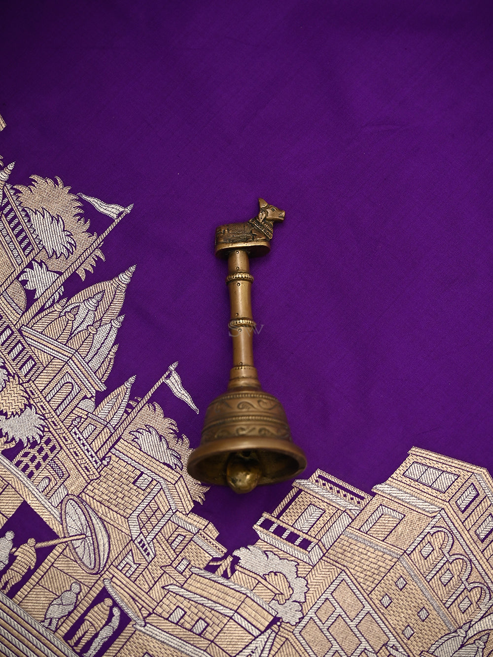 Purple Katan Silk Handloom Banarasi Saree - Sacred Weaves