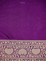 Purple Jaal Katan Silk Uppada Handloom Banarasi Saree - Sacred Weaves