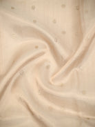 Beige Booti Organza Tissue Silk Handloom Banarasi Saree - Sacred Weaves