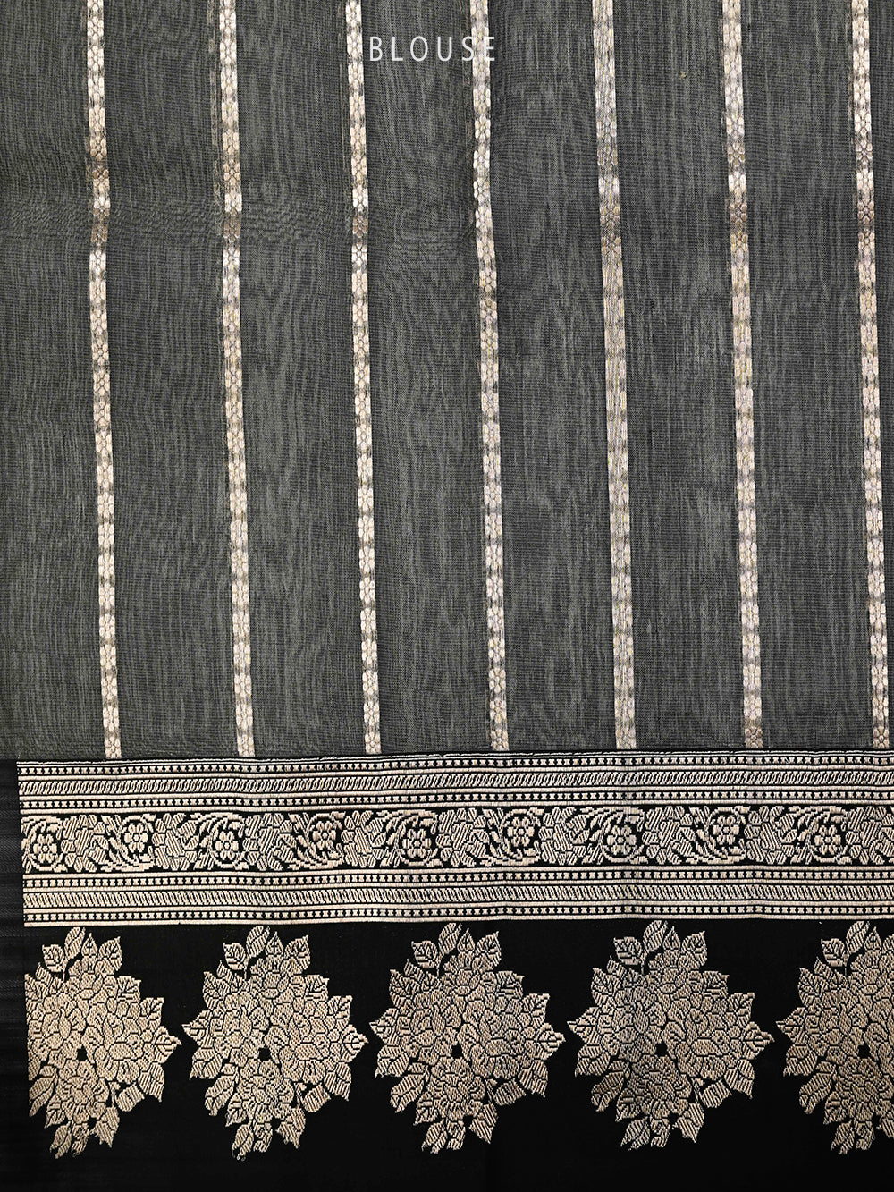 Beige Booti Organza Tissue Silk Handloom Banarasi Saree - Sacred Weaves