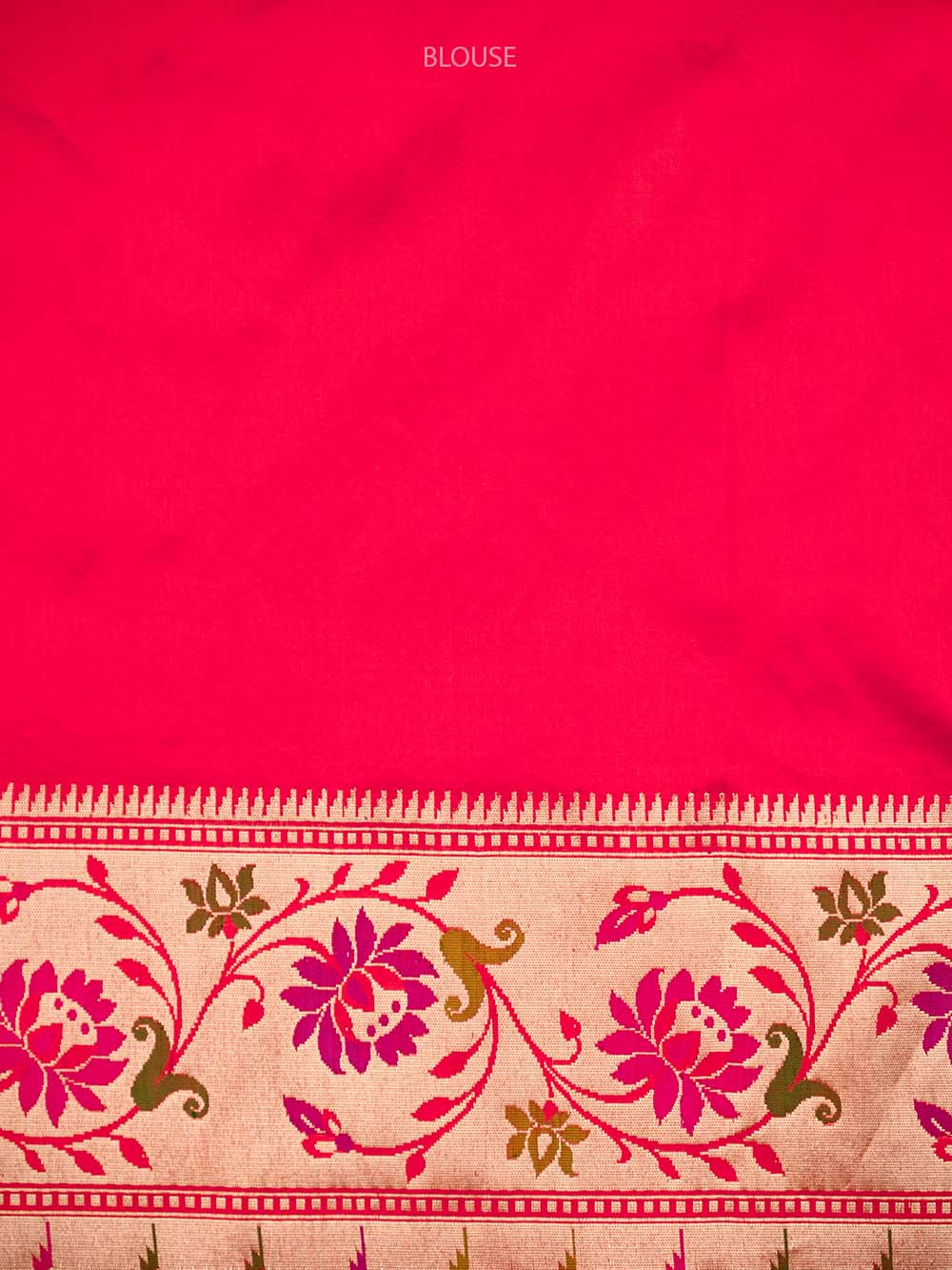 Magenta Paithani Katan Silk Handloom Banarasi Saree - Sacred Weaves