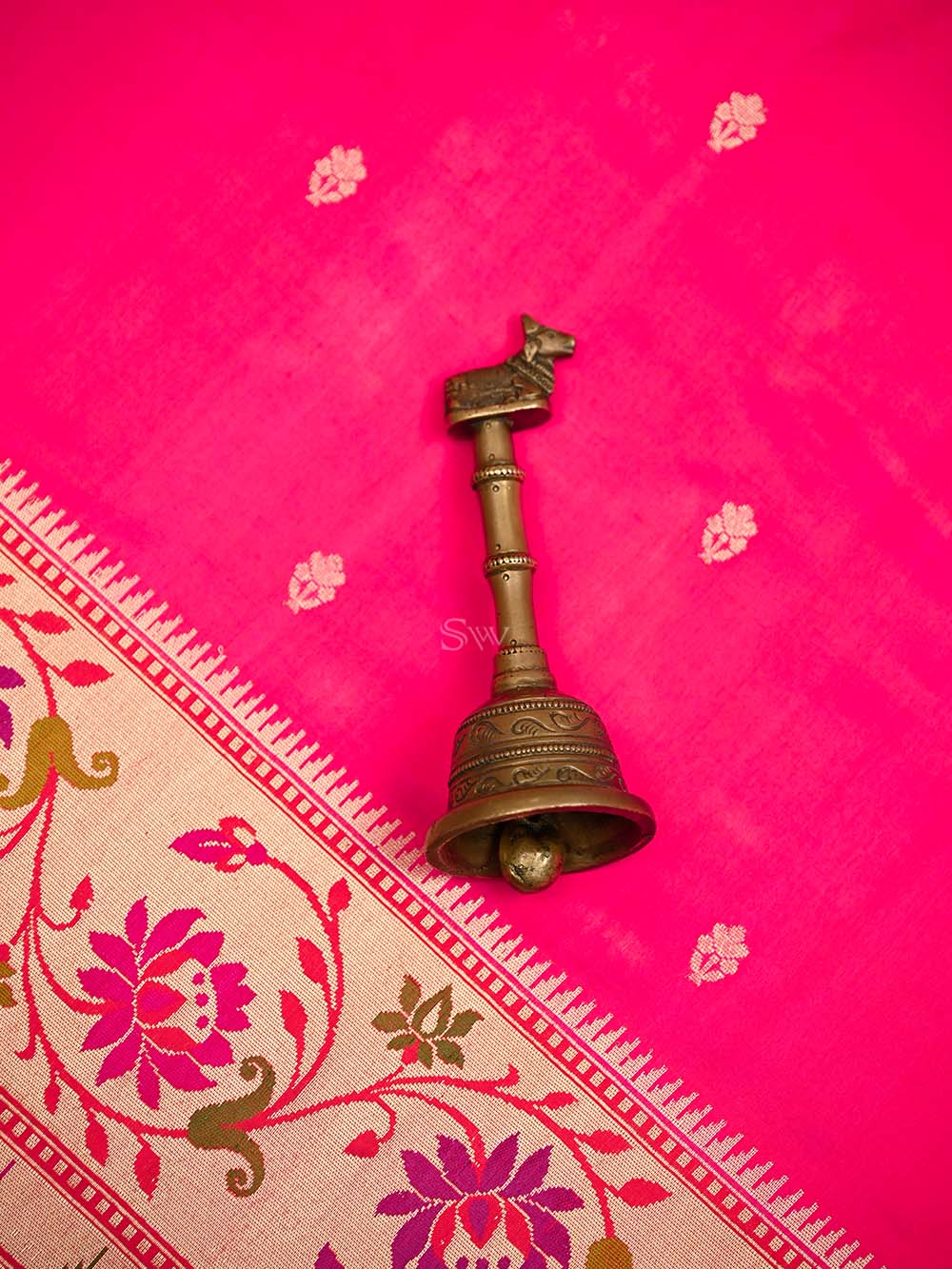 Magenta Paithani Katan Silk Handloom Banarasi Saree - Sacred Weaves