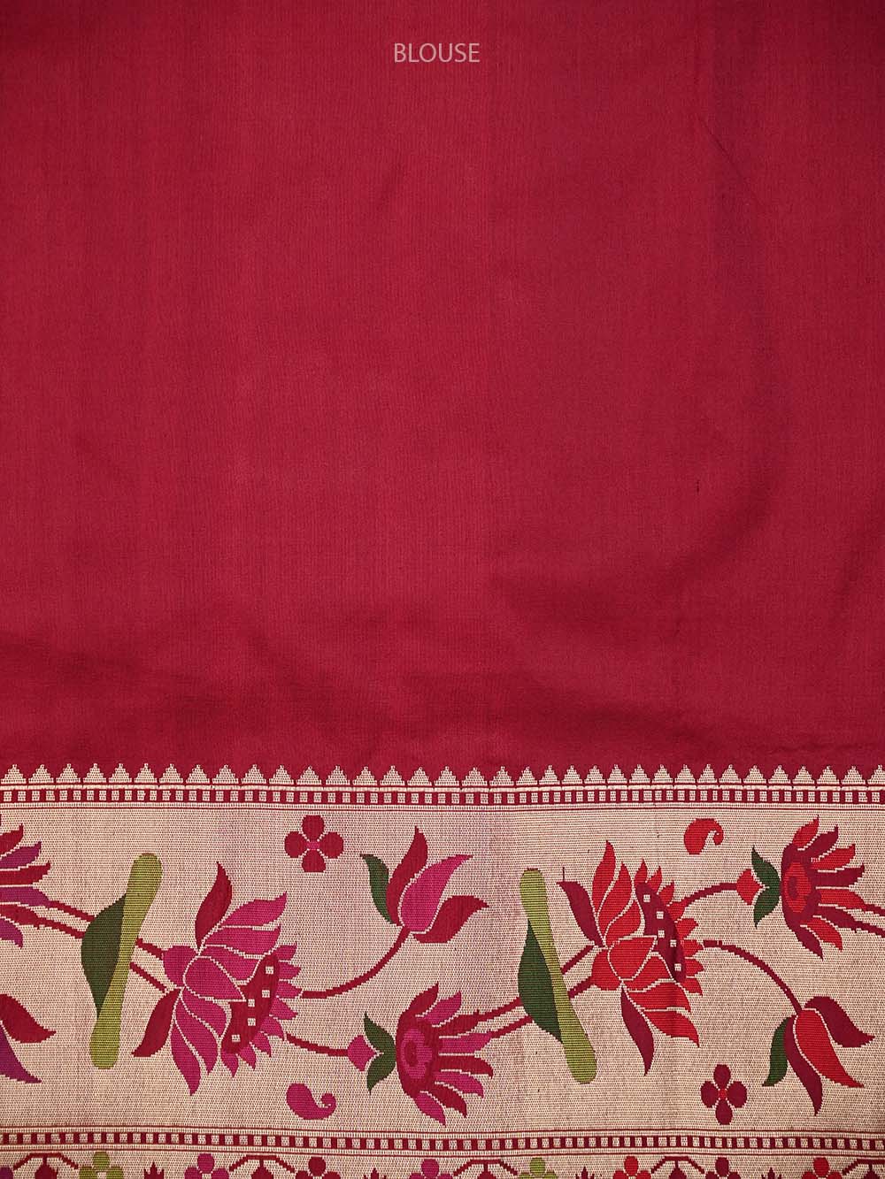 Wine Paithani Katan Silk Handloom Banarasi Saree - Sacred Weaves