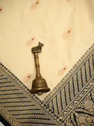 Beige Meenakari Booti Katan Silk Handloom Banarasi Saree - Sacred Weaves