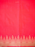Orange Pink Jaal Katan Silk Handloom Banarasi Saree - Sacred Weaves
