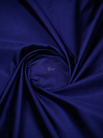 Blue Plain Satin Silk Handloom Banarasi Saree - Sacred Weaves
