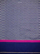 Blue Plain Satin Silk Handloom Banarasi Saree - Sacred Weaves