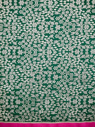 Bottle Green Plain Satin Silk Handloom Banarasi Saree - Sacred Weaves