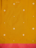 Mustard Meenakari Satin Silk Handloom Banarasi Saree - Sacred Weaves