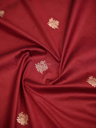 Maroon Booti Tussar Silk Handloom Banarasi Saree - Sacred Weaves