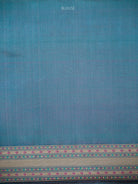 Blueish Grey Geometric Tanchoi Silk Handloom Banarasi Saree - Sacred Weaves