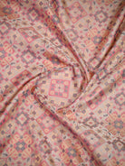 Beige Floral Tanchoi Silk Handloom Banarasi Saree - Sacred Weaves