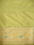 Pista Green Rangkat Katan Silk Handloom Banarasi Saree - Sacred Weaves