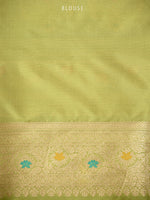 Pista Green Rangkat Katan Silk Handloom Banarasi Saree - Sacred Weaves