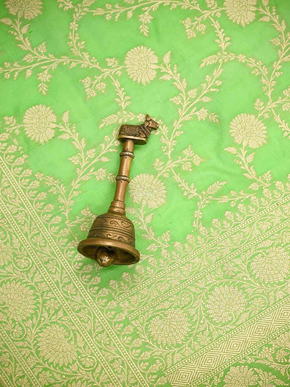 Pista Green Jaal Katan Silk Uppada Handloom Banarasi Saree - Sacred Weaves