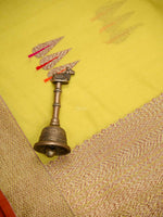 Olive Yellow Booti Chanderi Silk Handloom Banarasi Saree