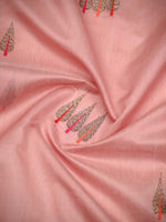 Pastel Pink Booti Chanderi Silk Handloom Banarasi Saree