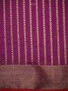 Wine Booti Chanderi Silk Handloom Banarasi Saree - Sacred Weaves