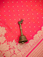 Pink Orange Booti Katan Silk Handloom Banarasi Saree - Sacred Weaves