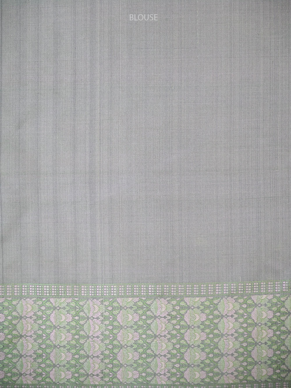 Grey Floral Tanchoi Silk Handloom Banarasi Saree - Sacred Weaves