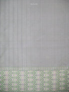 Grey Floral Tanchoi Silk Handloom Banarasi Saree - Sacred Weaves
