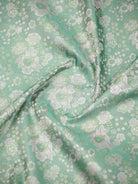 Sea Green Tanchoi Silk Handloom Banarasi Saree - Sacred Weaves