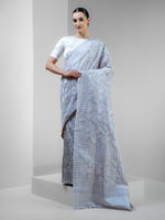 Pastel Lilac Tanchoi Silk Handloom Banarasi Saree - Sacred Weaves