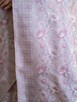 Dusty Pink Tanchoi Silk Handloom Banarasi Saree - Sacred Weaves