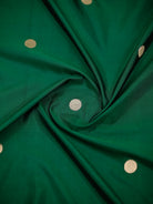 Bottle Green Booti Paithani Katan Silk Handloom Banarasi Saree - Sacred Weaves