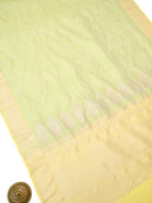 Pista Green Booti Katan Silk Handloom Banarasi Saree - Sacred Weaves