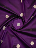 Dark Purple Konia Katan Silk Handloom Banarasi Saree - Sacred Weaves