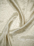 Cream Silk Brocade Handloom Banarasi Saree - Sacred Weaves