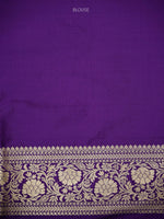 Purple Shikargah Meenakari Katan Silk Handloom Banarasi Saree - Sacred Weaves